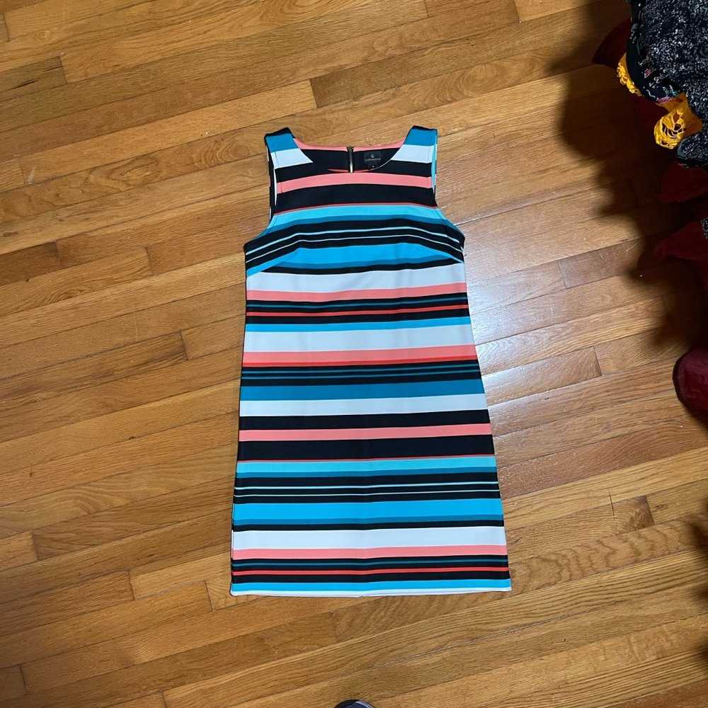 Worthington Multi-Striped Sleeveless Dress Size Small